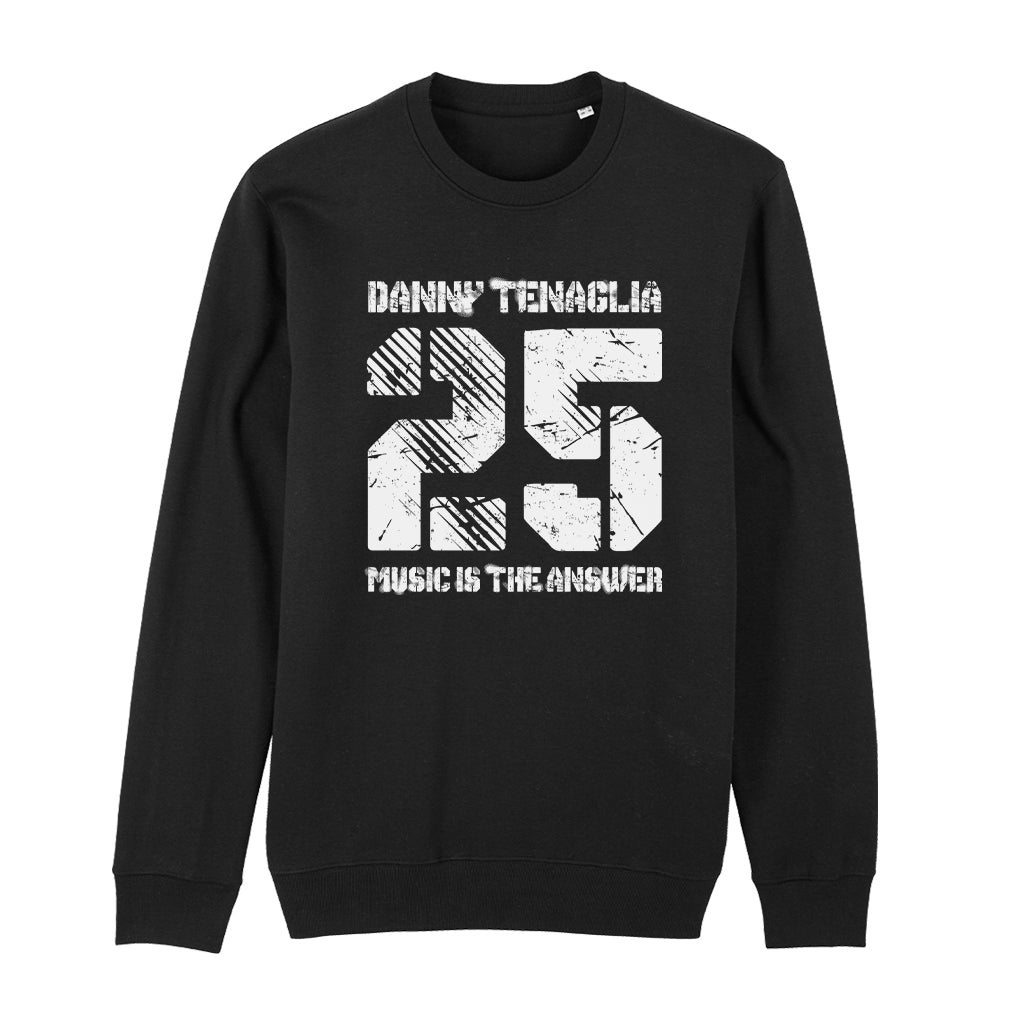 Danny Tenaglia 25 Music Is The Answer White Logo Unisex Iconic Sweatshirt-Danny Tenaglia Store