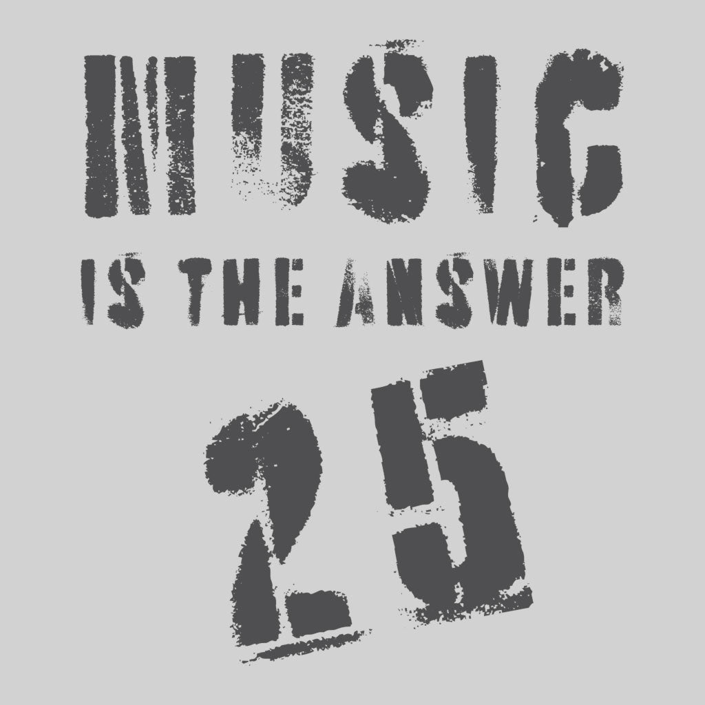 Music Is The Answer 25 Dark Grey Logo Men's Heavy Oversized T-Shirt-Danny Tenaglia Store