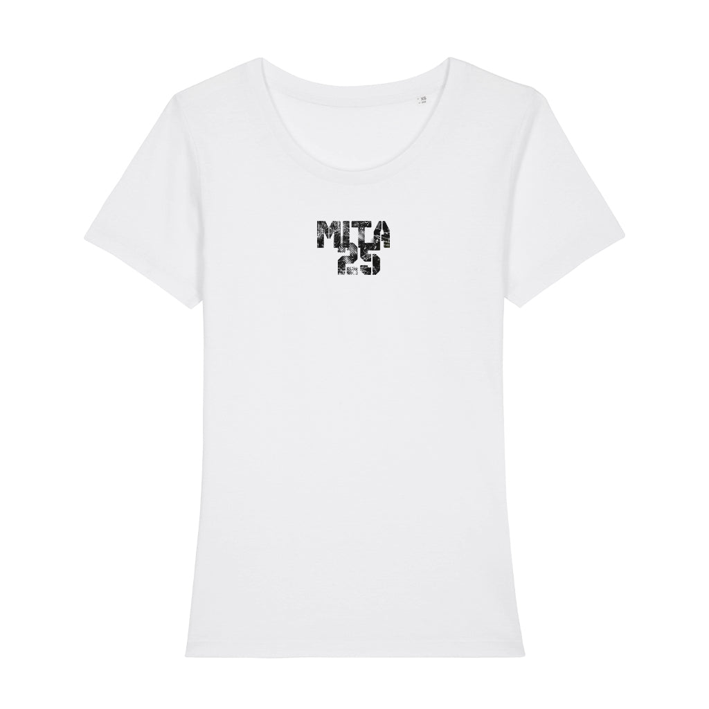 MITA 25 Black Logo Women's Iconic Fitted T-Shirt-Danny Tenaglia Store