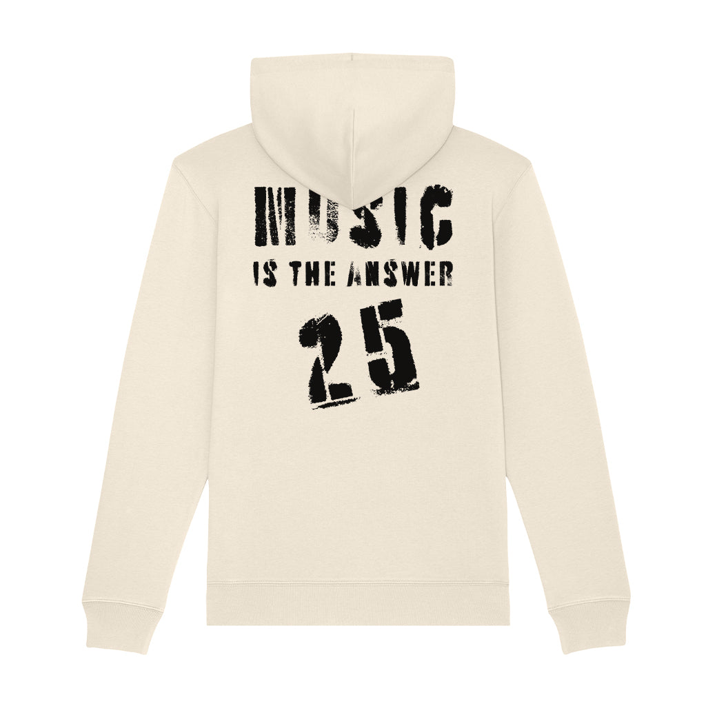 Music Is The Answer 25 Black Logo Unisex Cruiser Iconic Hoodie-Danny Tenaglia Store