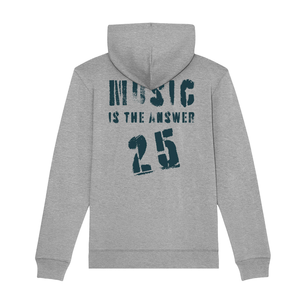 Music Is The Answer 25 Dark Grey Logo Unisex Cruiser Iconic Hoodie-Danny Tenaglia Store