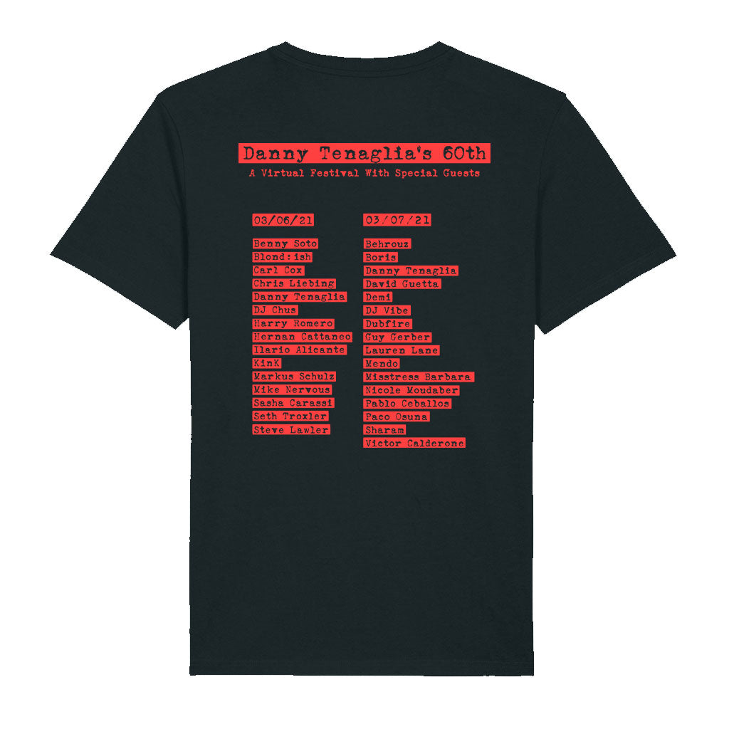 Danny Tenaglia 60th Birthday Virtual Festival Red Men's Organic T-Shirt-Danny Tenaglia Store