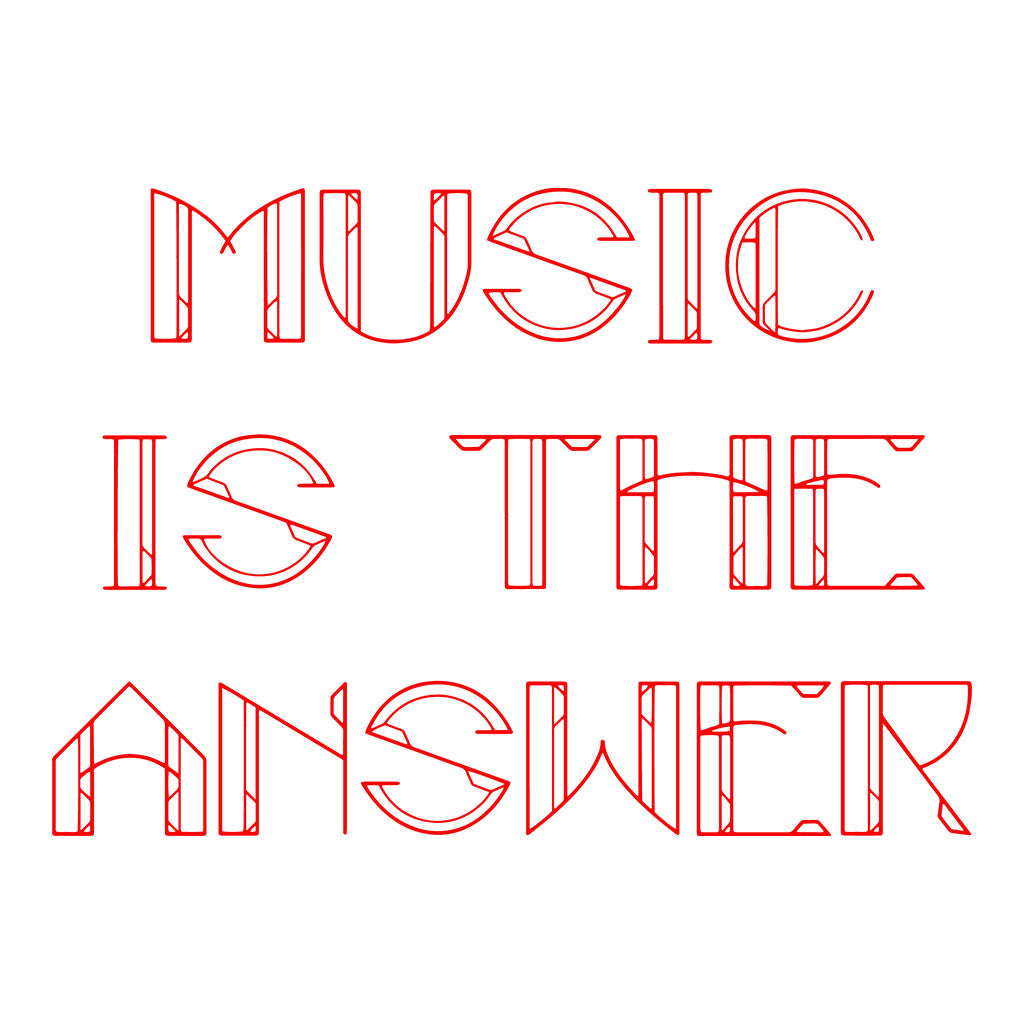 Music Is The Answer Red Text Mug-Danny Tenaglia Store