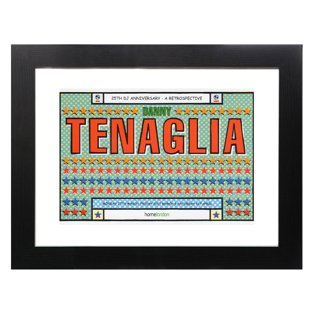 Danny Tenaglia At Home London A3 Framed Print-Danny Tenaglia Store