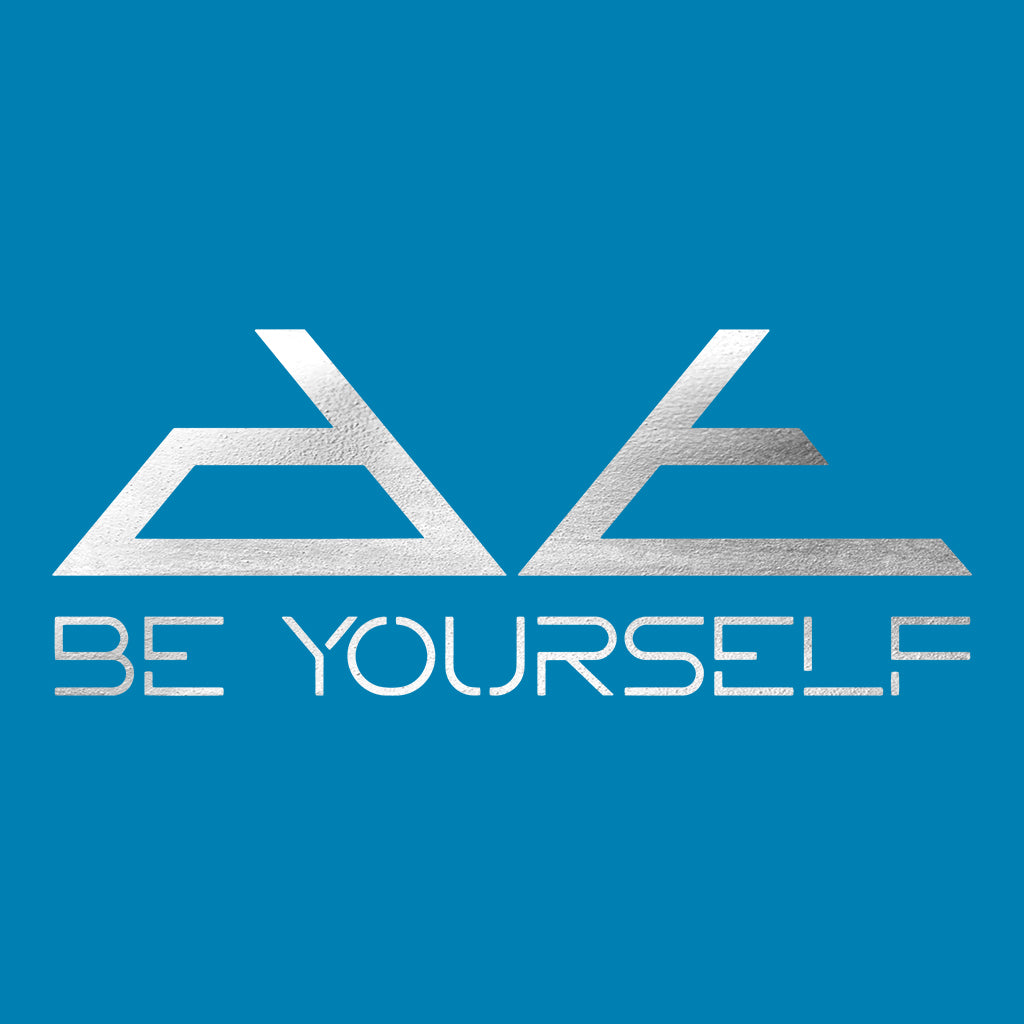 DT Metallic Silver Be Yourself Pyramid Logo Women's Iconic Fitted T-Shirt