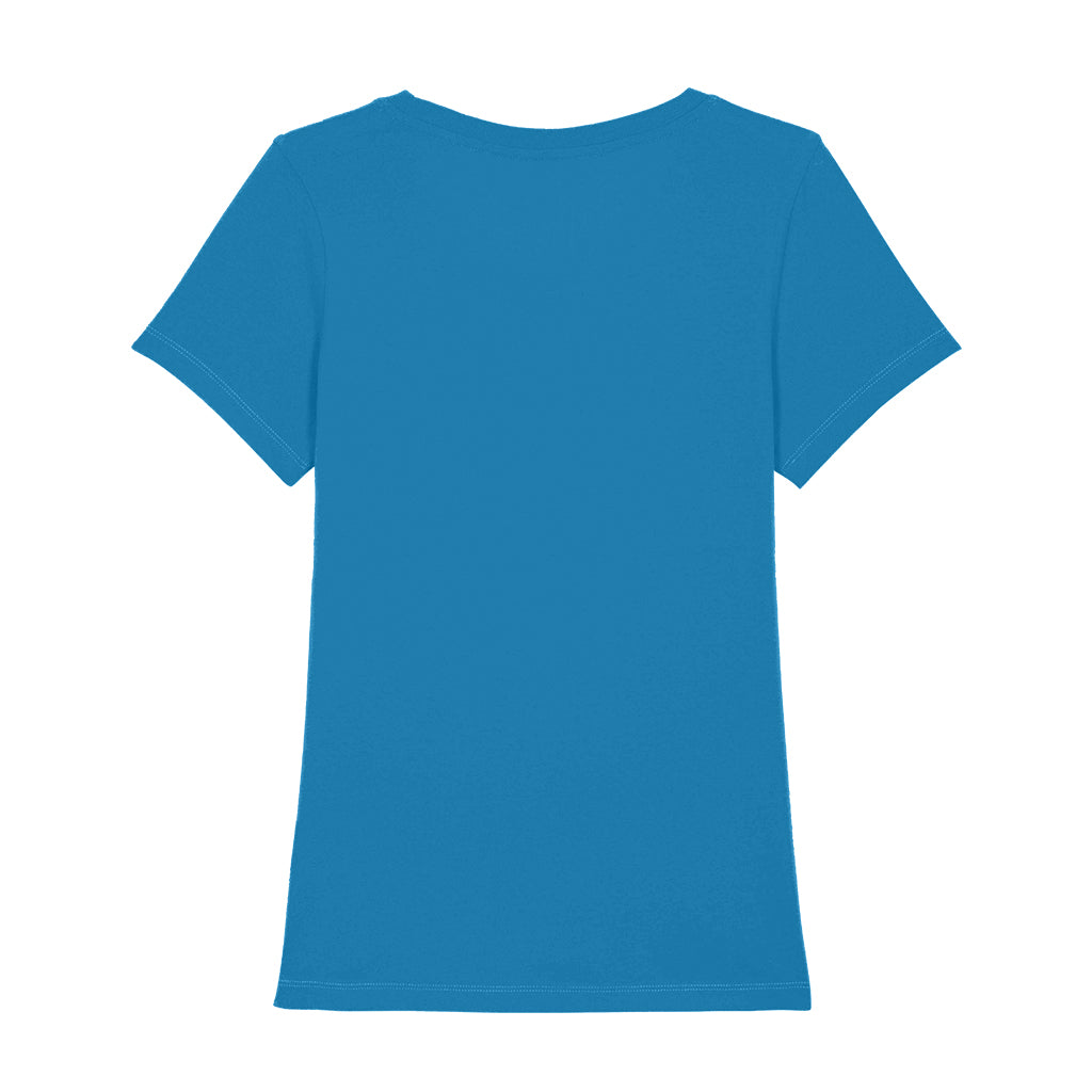 DT Metallic Silver Be Yourself Pyramid Logo Women's Iconic Fitted T-Shirt