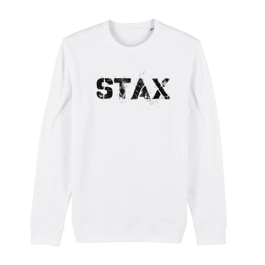STAX Black Stencil Logo Unisex Iconic Sweatshirt-Danny Tenaglia Store