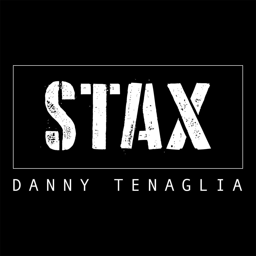 STAX By Danny Tenaglia White Stencil Logo Men's Organic T-Shirt-Danny Tenaglia Store