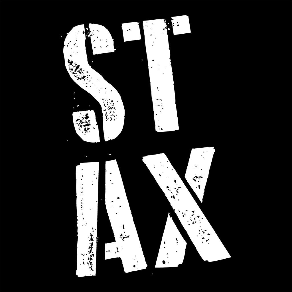 STAX Stacked White Logo Unisex Relaxed T-Shirt-Danny Tenaglia Store