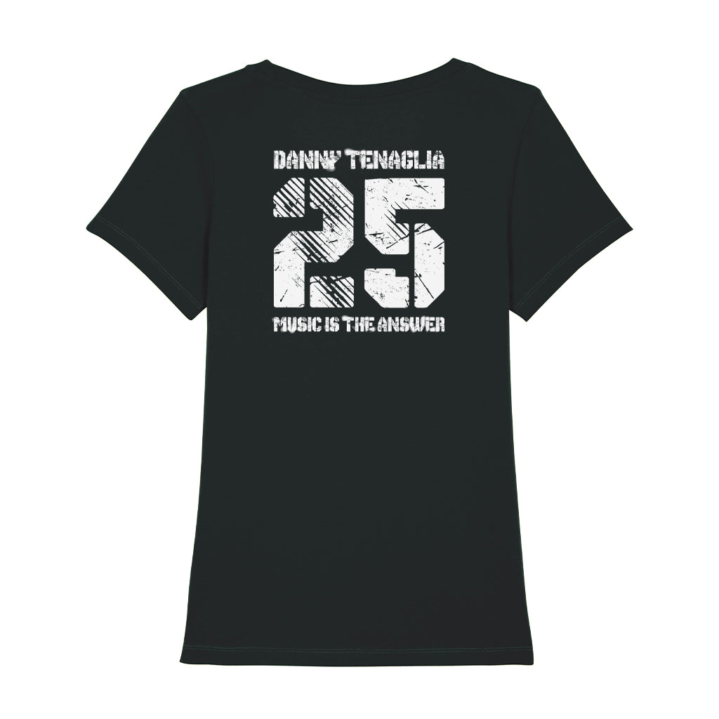 MITA 25 White Logo Women's Iconic Fitted T-Shirt-Danny Tenaglia Store