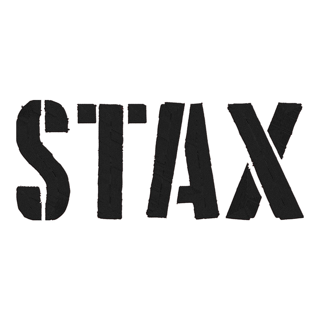 STAX Black Embroidered Logo Fitted Cap
