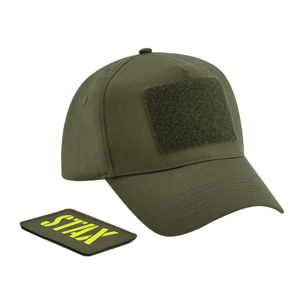 STAX Neon Yellow Logo Removable Patch Cap