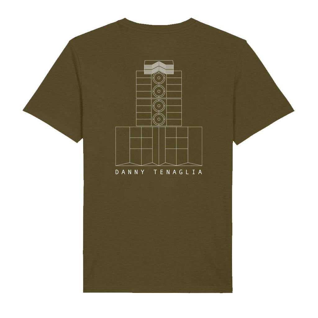 DT White Pyramid Logo Front And Back Print Men's Organic T-Shirt-Danny Tenaglia Store