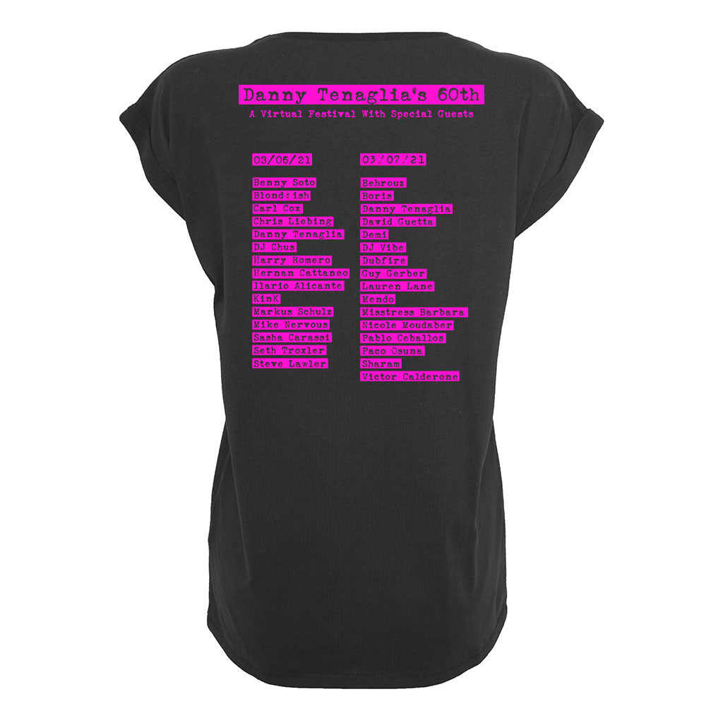 Danny Tenaglia 60th Birthday Virtual Festival Pink Women's Casual T-Shirt-Danny Tenaglia Store