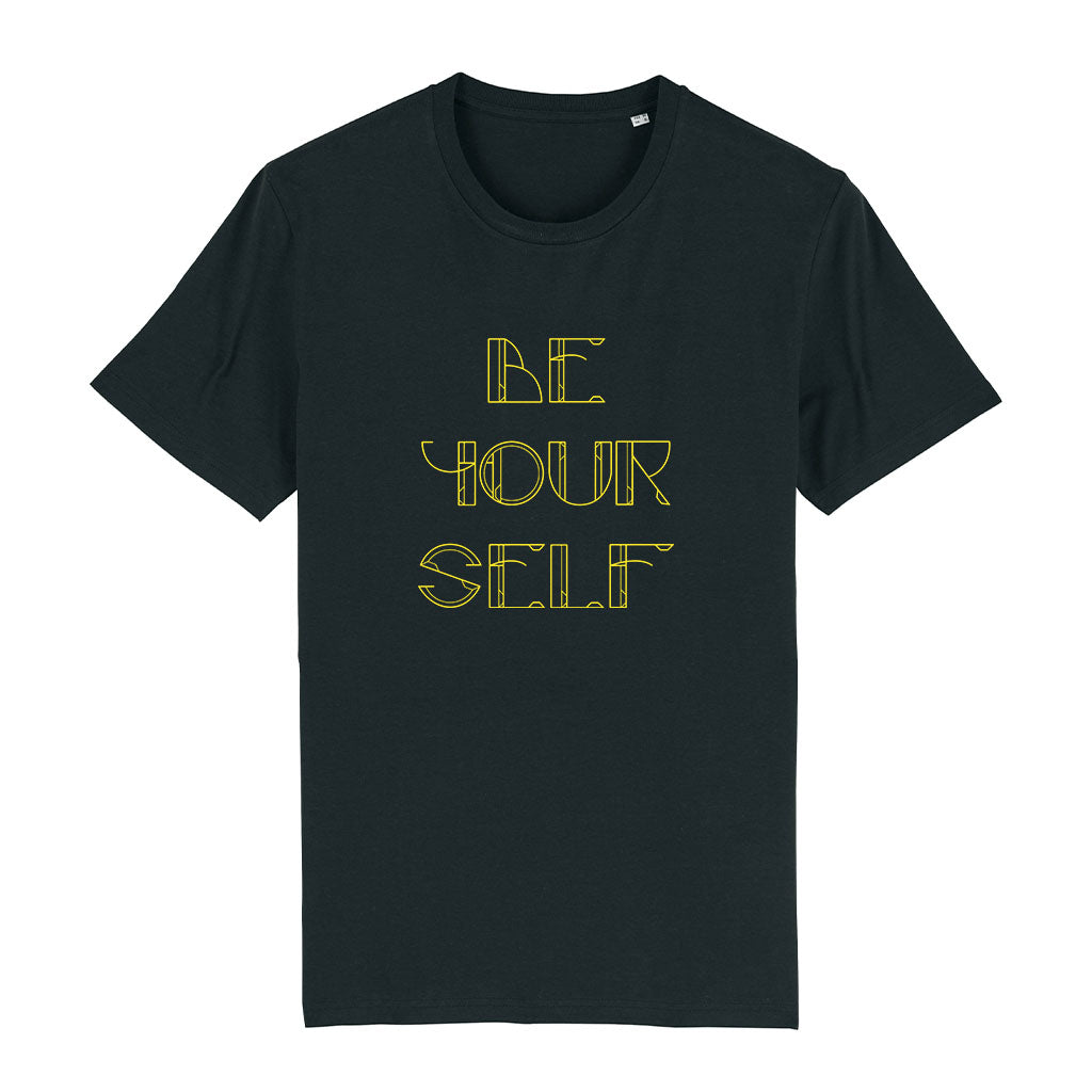Be Yourself Yellow Text Men's Organic T-Shirt-Danny Tenaglia Store