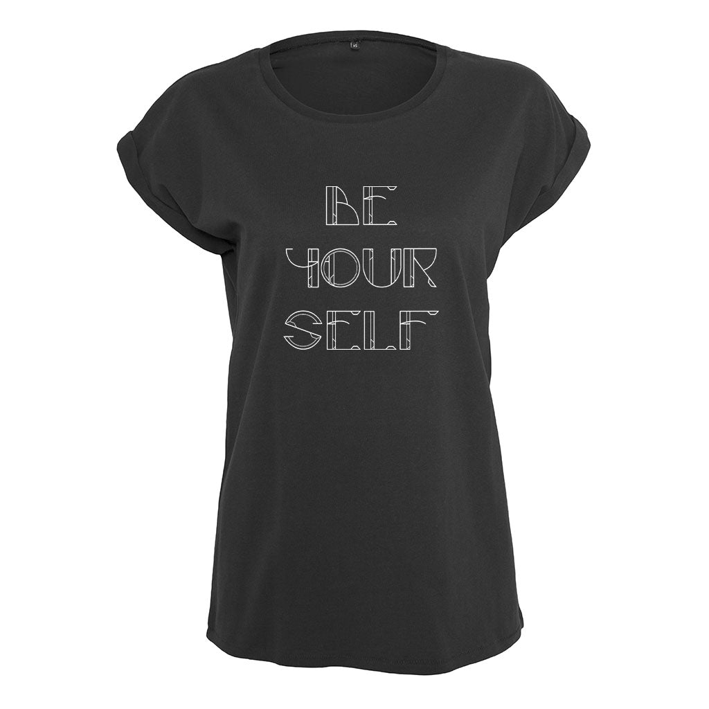 Be Yourself White Text Women's Casual T-Shirt-Danny Tenaglia Store