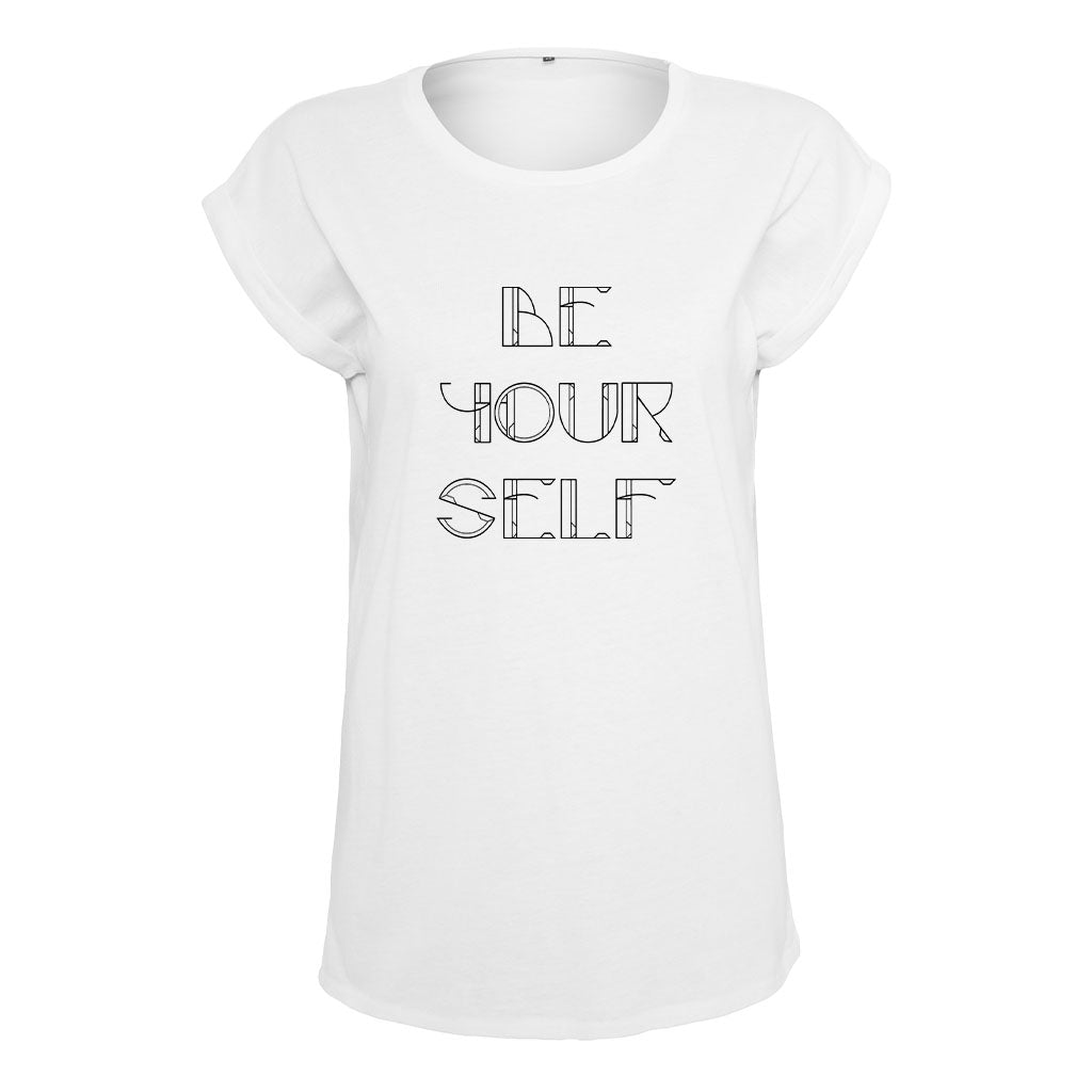 Be Yourself Black Text Women's Casual T-Shirt-Danny Tenaglia Store