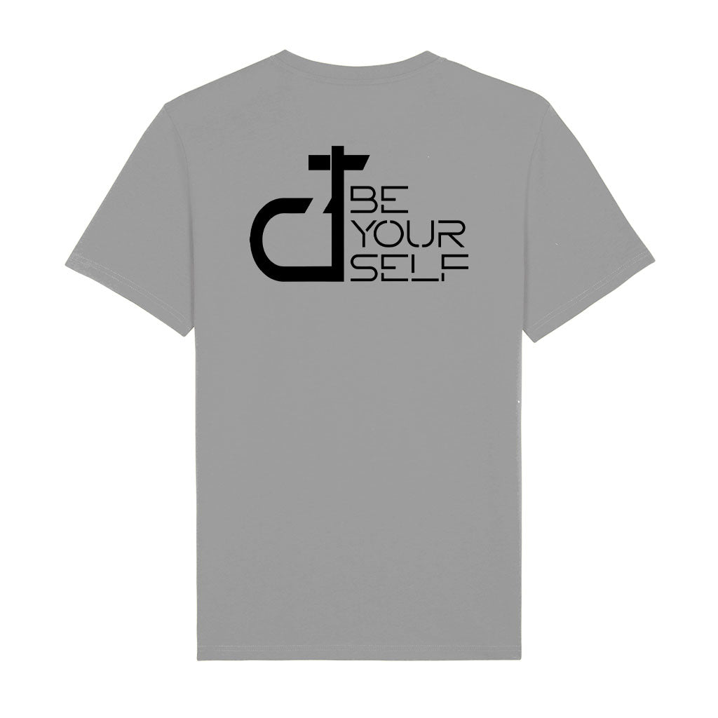 DT Be Yourself Black Logo Front And Back Print Men's Organic T-Shirt