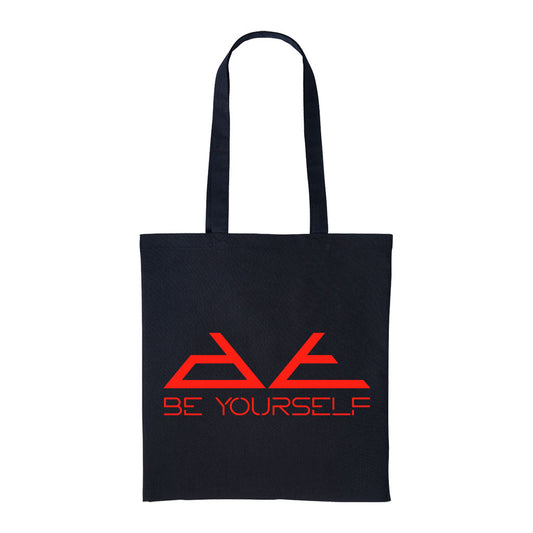 DT Red Be Yourself Pyramid Logo Cotton Tote Bag-Danny Tenaglia Store