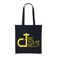DT Be Yourself Yellow Logo Cotton Tote Bag-Danny Tenaglia Store