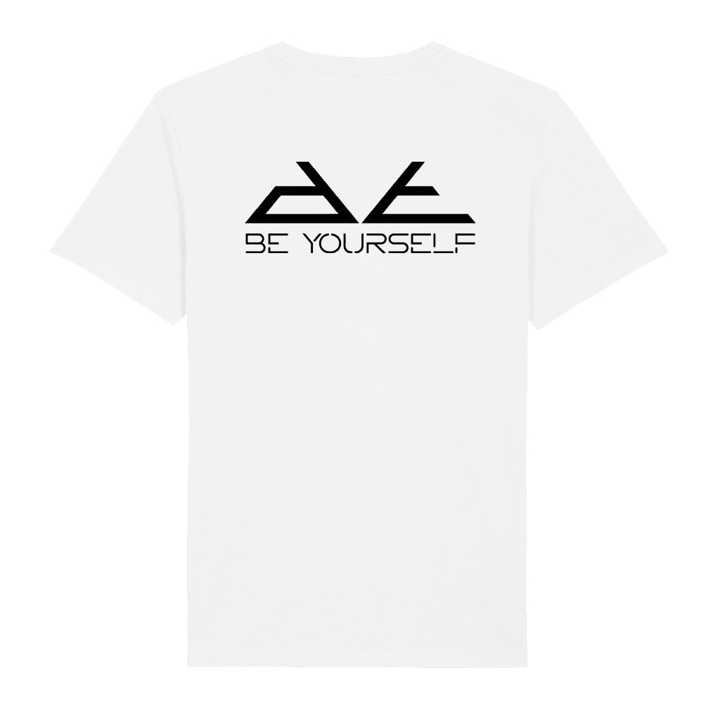 DT Black Be Yourself Pyramid Logo Front And Back Print Men's Organic T-Shirt-Danny Tenaglia Store