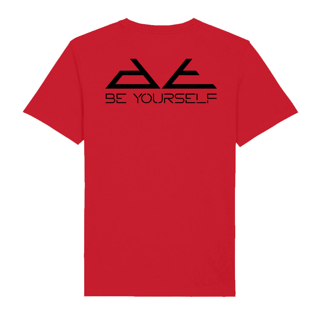 DT Black Be Yourself Pyramid Logo Front And Back Print Men's Organic T-Shirt-Danny Tenaglia Store