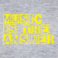 Music Is The Answer Yellow Cut Out Text Women's Iconic Fitted T-Shirt