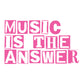 Music Is The Answer Pink Cut Out Text Men's Organic T-Shirt-Danny Tenaglia Store