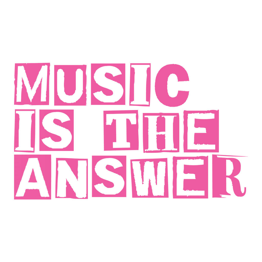Music Is The Answer Pink Cut Out Text Men's Organic T-Shirt-Danny Tenaglia Store