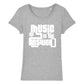 Music Is The Answer White Text With Speaker Women's Iconic Fitted T-Shirt
