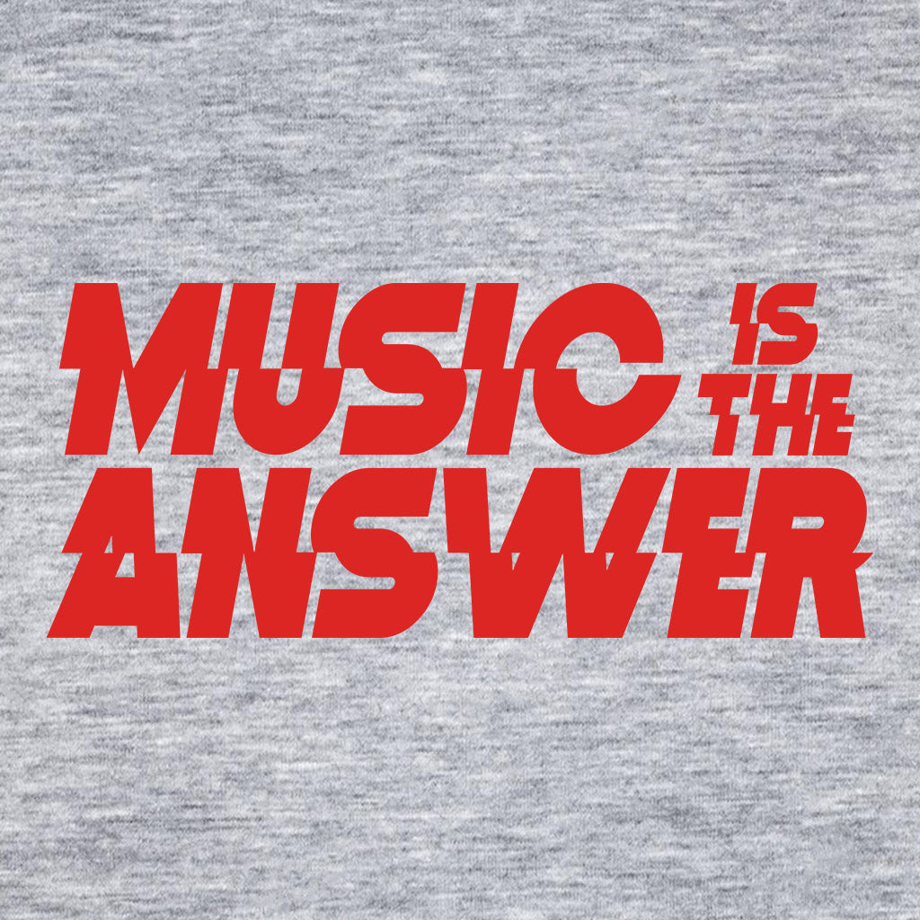 Music Is The Answer Cut Red Text Men's Organic T-Shirt-Danny Tenaglia Store