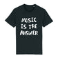 Music Is The Answer White Handwritten Text Men's Organic T-Shirt-Danny Tenaglia Store