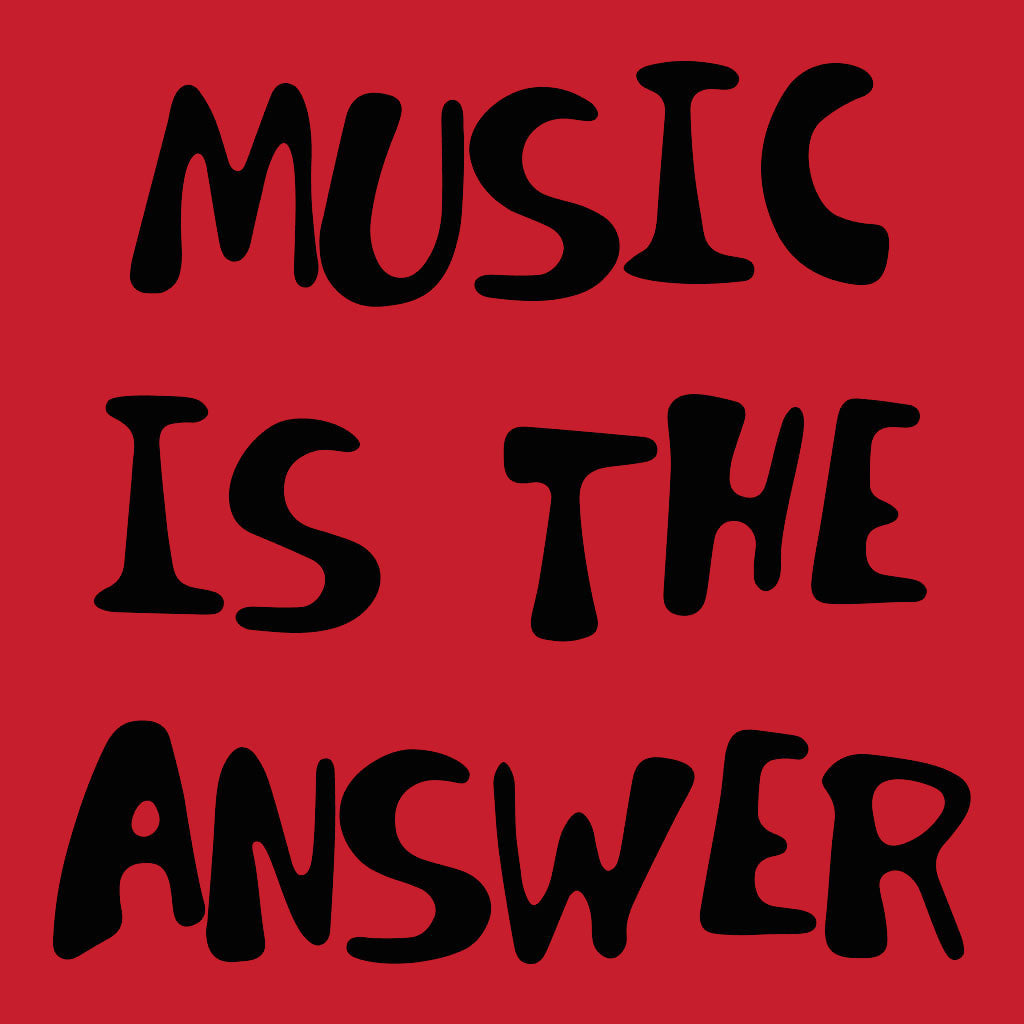 Music Is The Answer Black Handwritten Text Men's Organic T-Shirt-Danny Tenaglia Store
