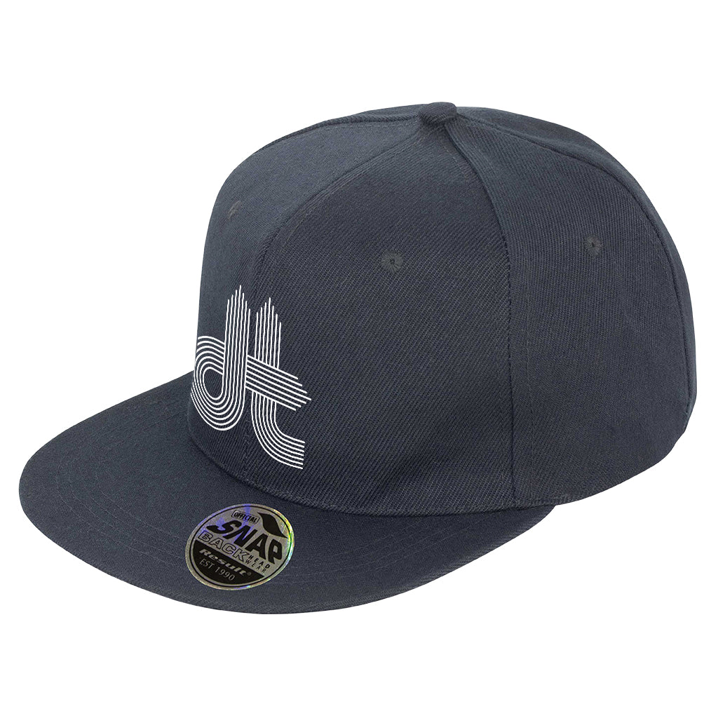 DT Lined Logo Bronx Flat Peak Snapback Cap