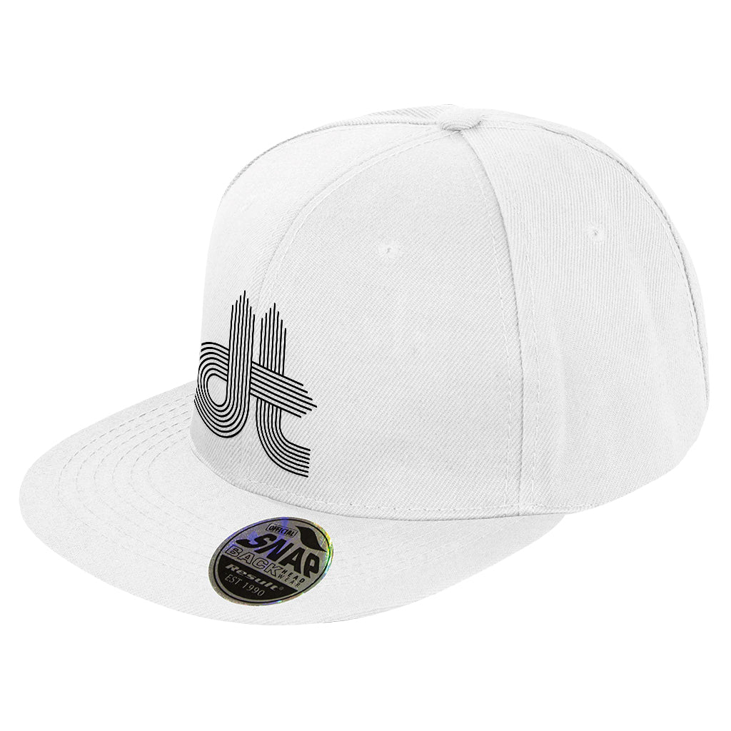 DT Lined Logo Bronx Flat Peak Snapback Cap