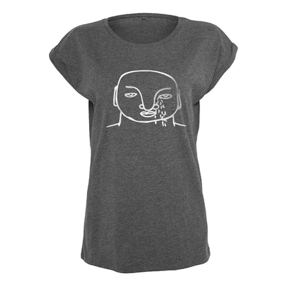 Metallic Silver Face Women's Casual T-Shirt-Danny Tenaglia Store